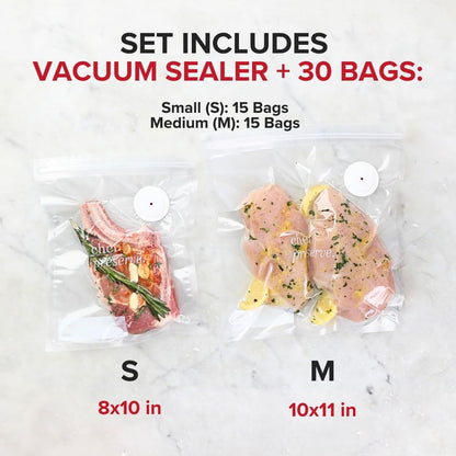 Keep Food Fresh 5X Longer With The Chef Preserve Compact Vacuum Sealer
