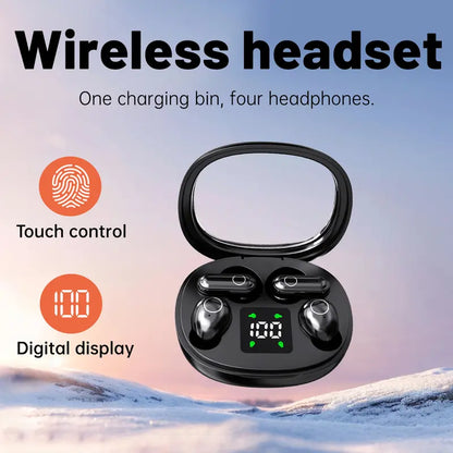 Ultra-Mini Invisible Wireless Earbuds - 2 Pairs in 1 Charging Case
