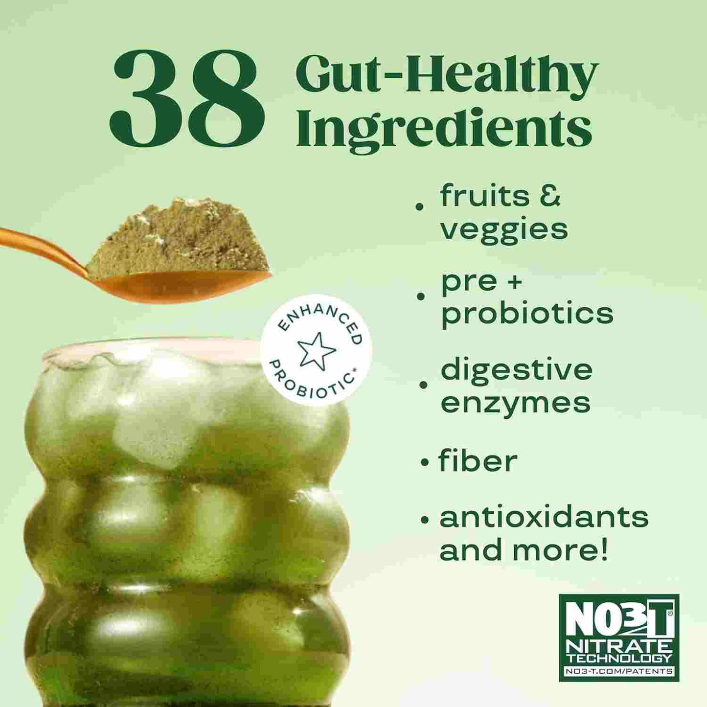 Daily Greens & Superfoods Powder for Digestion, Debloating & Energy Boost