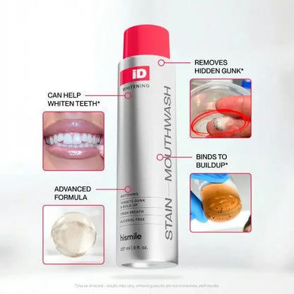 Stain-Conquering & Gunk-Targeting Whitening Mouthwash for Instant Fresh Breath