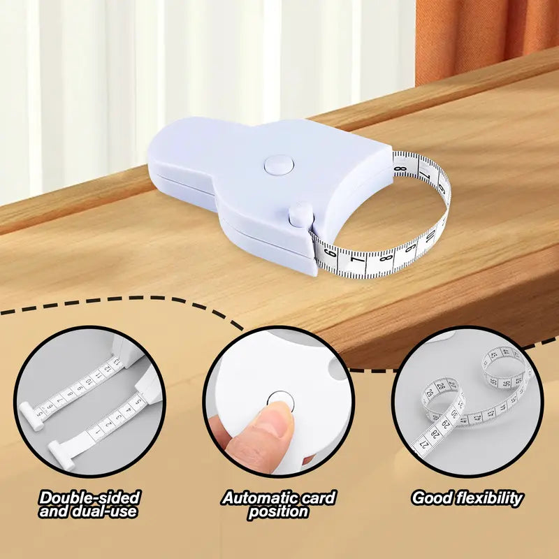 Retractable body measuring tape for fitness tracking