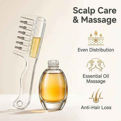 Precision Scalp Oil Applicator Brush for Direct Root Nourishment & Hair Care