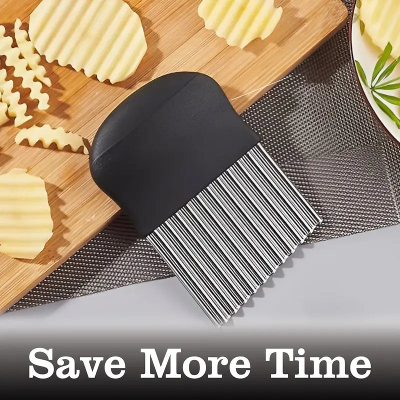 Effortless Wavy Potato & Vegetable Crinkle Cutter