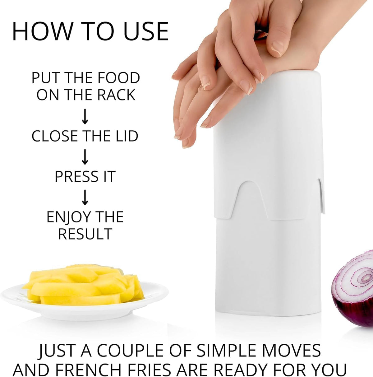1-Press Fast French Fry & Veggie Cutter