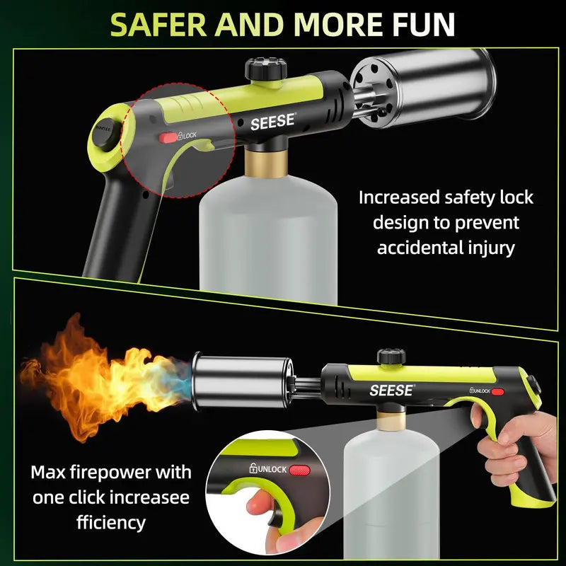 Instant One-Touch Ignition Powerful Propane Torch