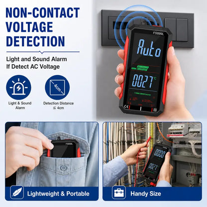 Smart Auto-Ranging Digital Multimeter – USB Rechargeable & True RMS Precision