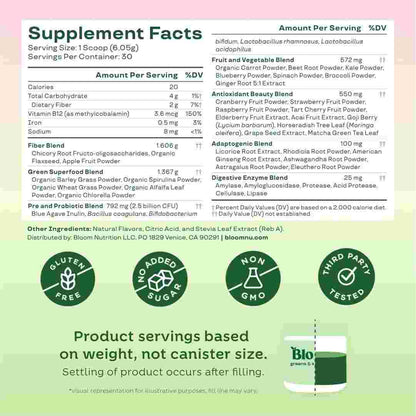 Daily Greens & Superfoods Powder for Digestion, Debloating & Energy Boost