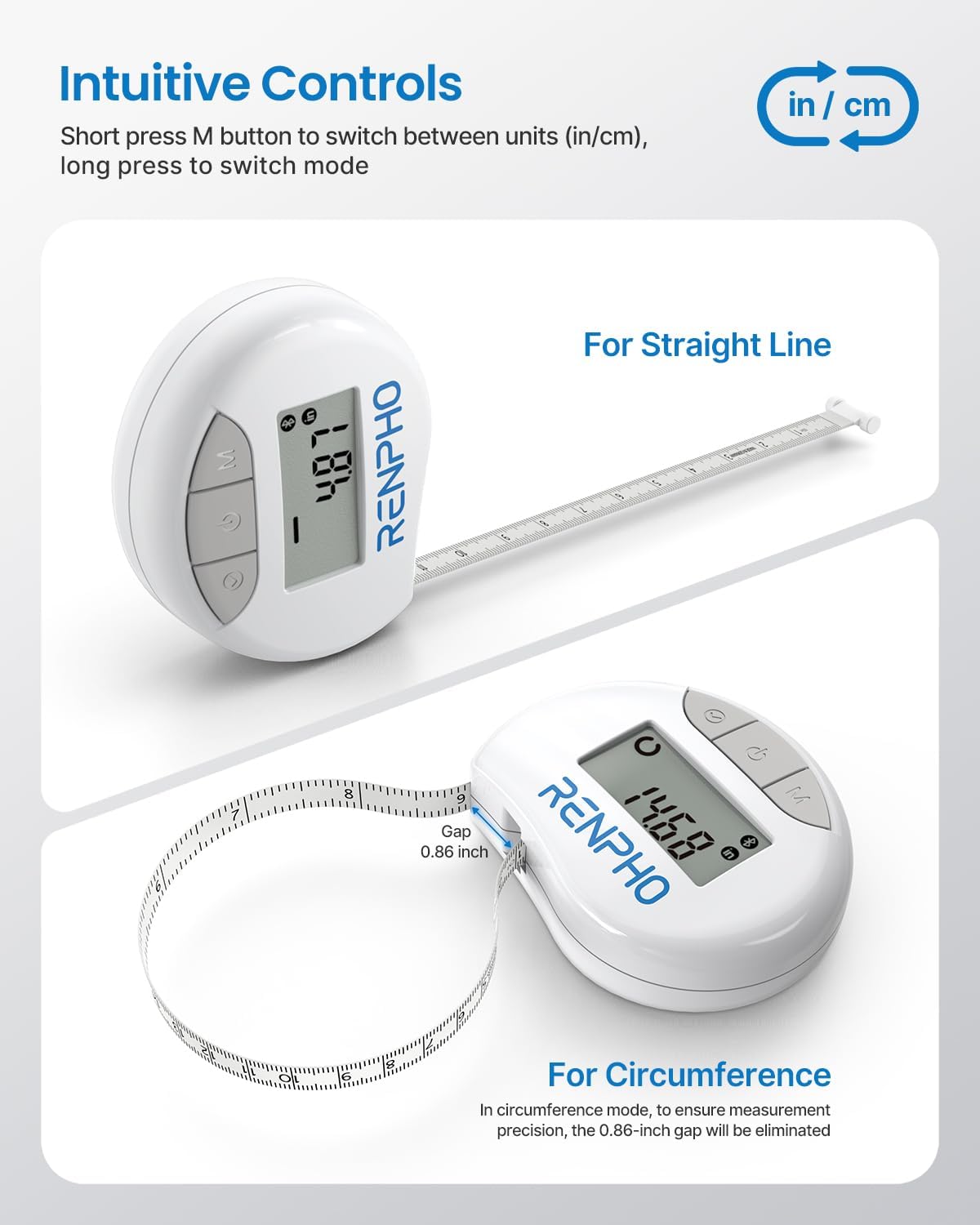 Precision Redefined: RENPHO Smart Bluetooth Body Tape Measure