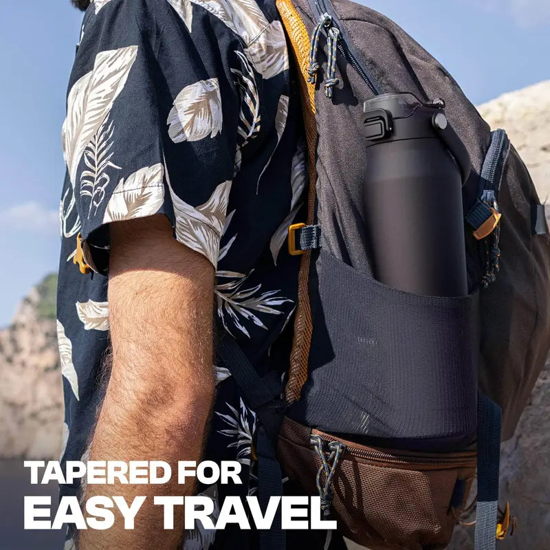 2-in-1 Straw & Chug Insulated Stainless Steel Water Bottle with Detachable Strap