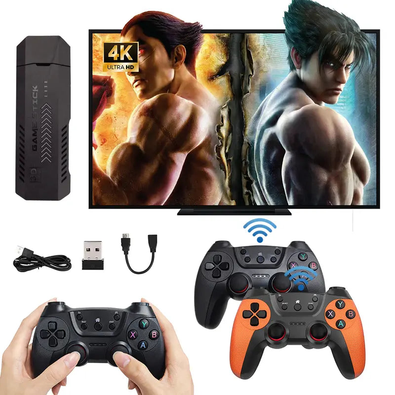 Tenlify - Nostalgia Stick Game Wireless Retro Game Console Upgrade Dual 2.4G Wireless Two Controllers