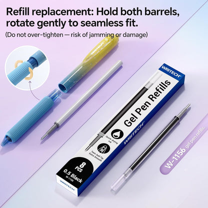 Smooth Quick-Dry Retractable Gel Pens (0.7mm Fine Point)