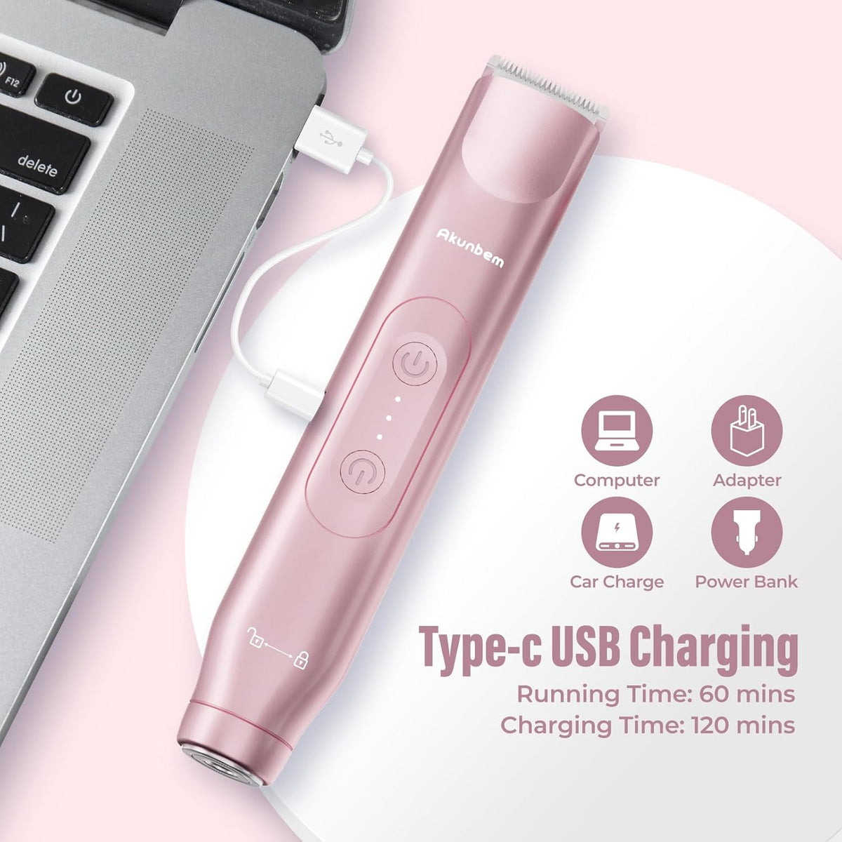【Limited Time Buy 3 Get 1 Free】 Waterproof Bikini Trimmer for Women with Gentle Body Hair Removal