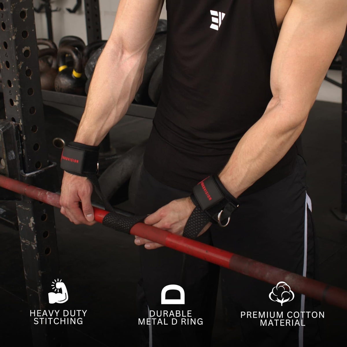 Pro Weightlifting Straps with Padded Wrist Support | 2 Pairs per Set