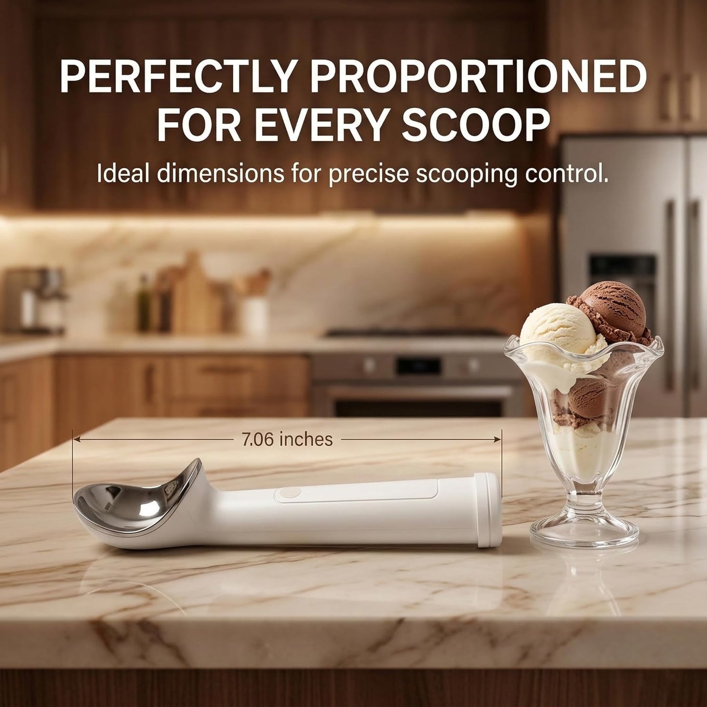 Effortlessly Scoop Hard Frozen Ice Cream With Smart Heated Technology