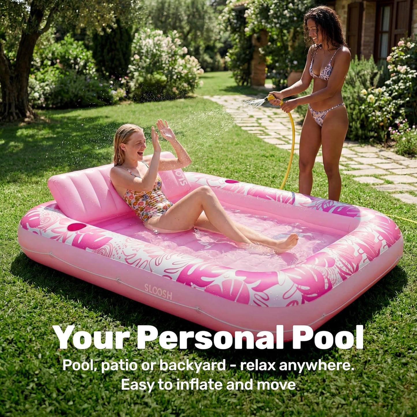Ultimate Sun Soaking: The Sloosh Inflatable Tanning Pool Lounge