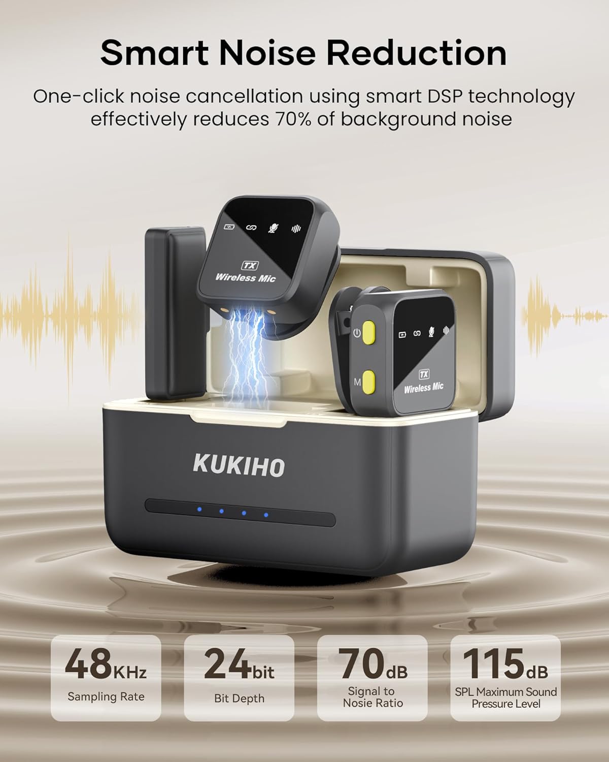 Capture Crystal Clear Audio Anywhere With KUKIHO Pro Wireless Lavalier Microphone