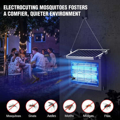 Reclaim Your Backyard with the ZeChuan Solar-Powered 4000V Bug Zapper