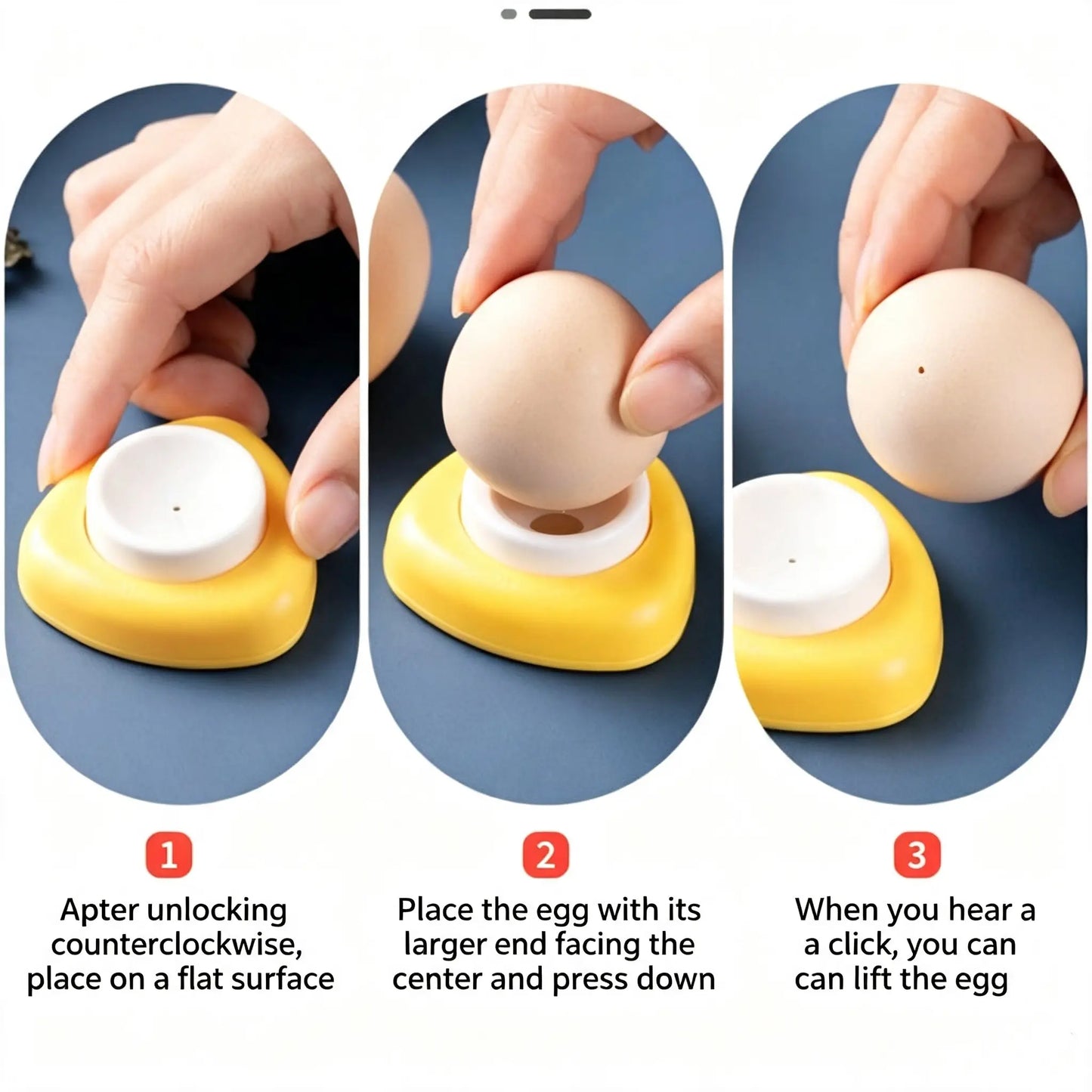 Safe Egg Piercer Tool for Perfect Boiled Eggs Without Cracking