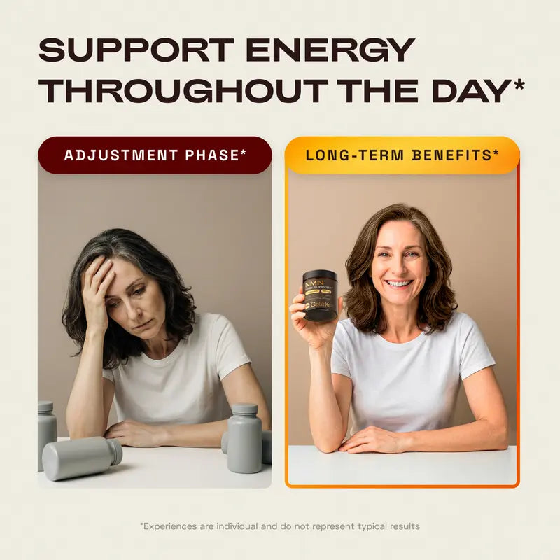 Recharge Your Cells. Reverse Your Age. 1000mg Pure NMN.