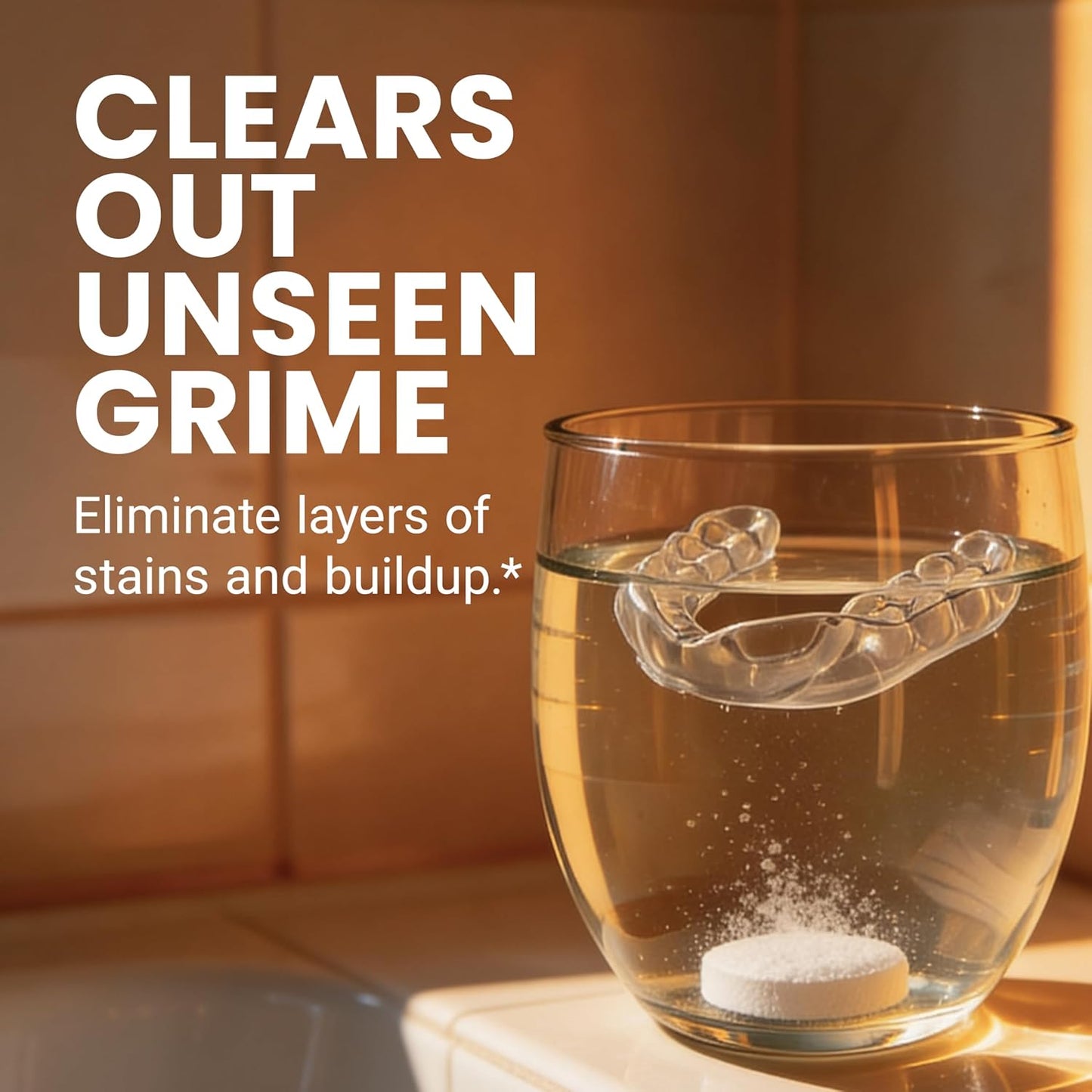 Keep Your Retainers Crystal Clear With Our Advanced 3-In-1 Tablets