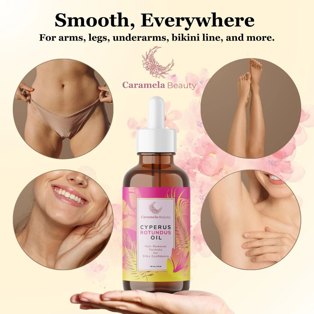 Stop Shaving Daily: Natural Hair Removal Support with Pure Cyperus Rotundus Oil