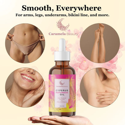 Stop Shaving Daily: Natural Hair Removal Support with Pure Cyperus Rotundus Oil