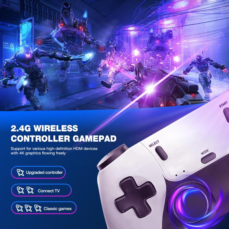 Tenlify - Nostalgia Stick Game Wireless Retro Game Console Upgrade Dual 2.4G Wireless Two Controllers