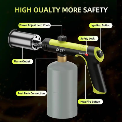 Instant One-Touch Ignition Powerful Propane Torch