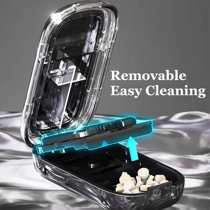 Precision Adjustable Pill Cutter & Travel Organizer Box