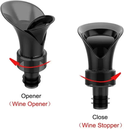 2-in-1 Petal Wine Pourer & Fresh-Keeping Stopper – Drip-Free Aerating Wine Spout