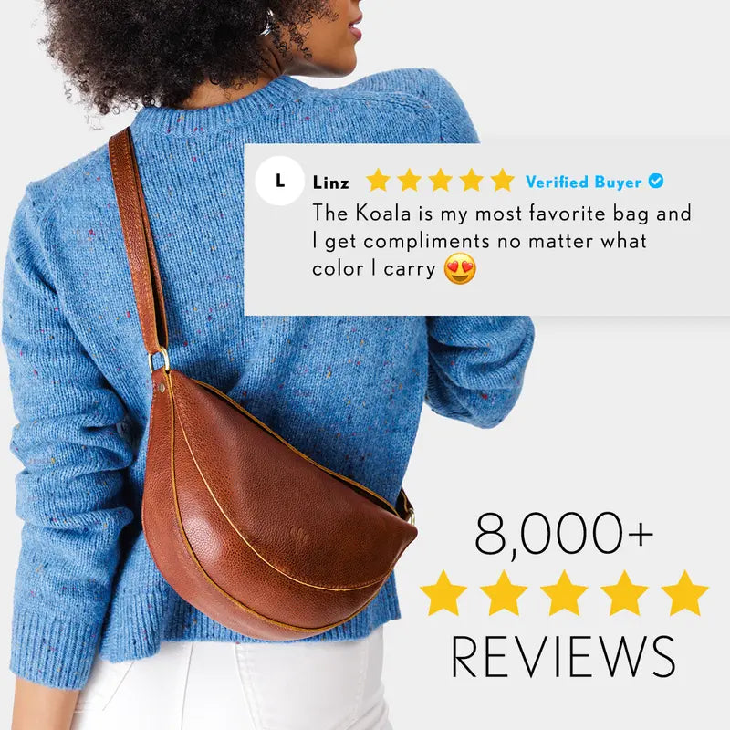 Soft Full-Grain Leather Koala Sling & Chest Crossbody Bag