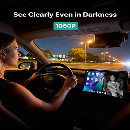 Wireless CarPlay Adapter & 1080P HD Baby Car Camera