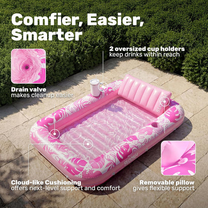 Ultimate Sun Soaking: The Sloosh Inflatable Tanning Pool Lounge