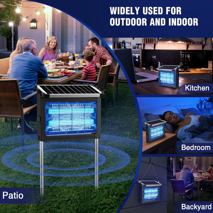 Reclaim Your Backyard with the ZeChuan Solar-Powered 4000V Bug Zapper