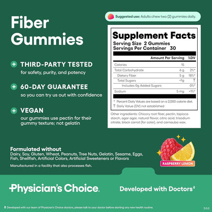 Physician-Approved Fiber Support: The #1 Sugar-Free Gummy for Digestive Regularity