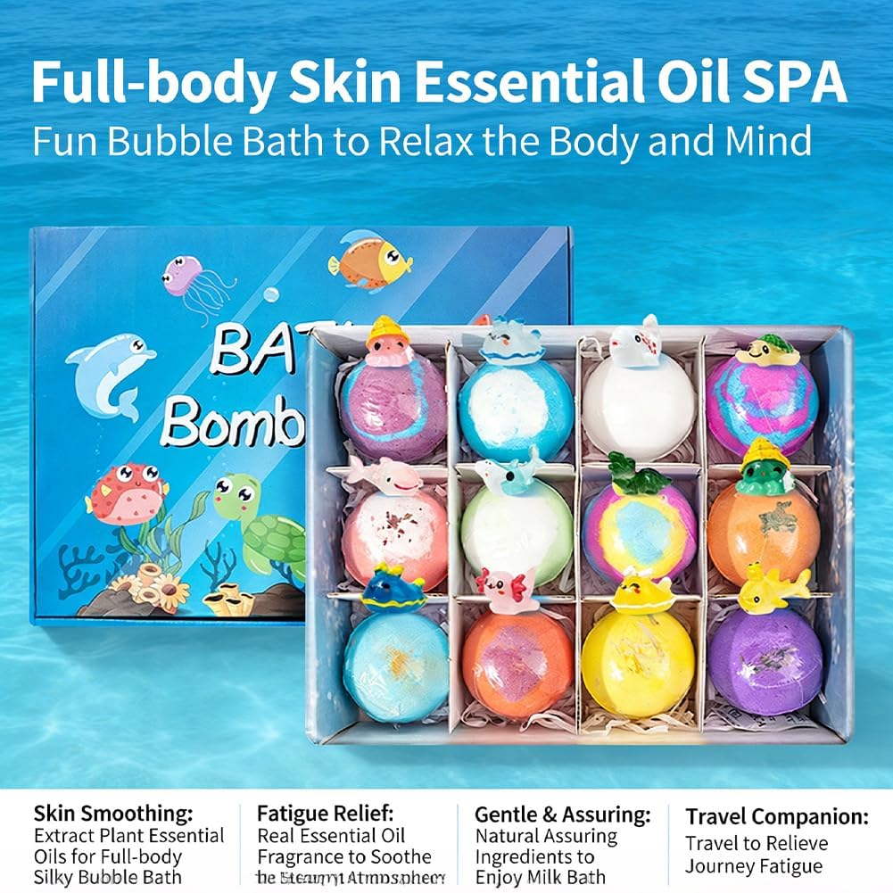 Fizzy Fun, Hidden Surprises: Premium Kids' Bath Bombs