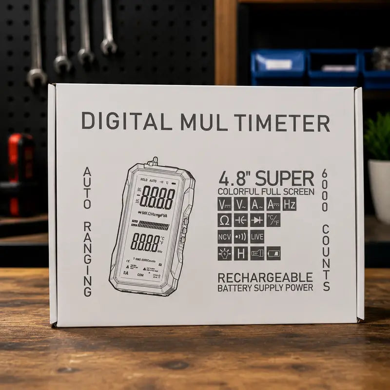 Smart Auto-Ranging Digital Multimeter – USB Rechargeable & True RMS Precision
