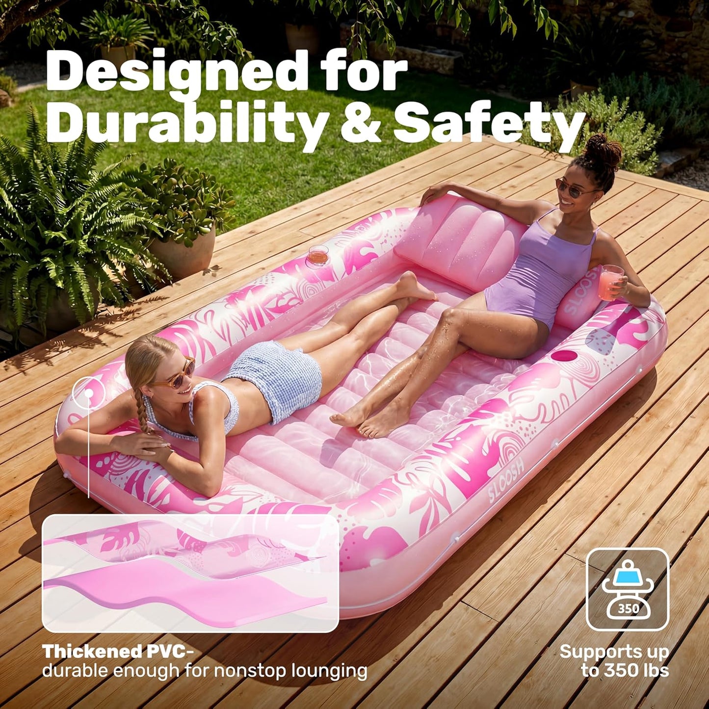 Ultimate Sun Soaking: The Sloosh Inflatable Tanning Pool Lounge