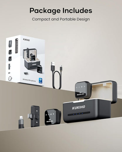 Capture Crystal Clear Audio Anywhere With KUKIHO Pro Wireless Lavalier Microphone