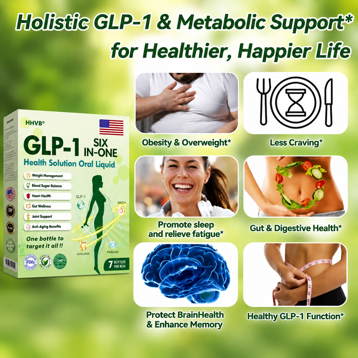 6-in-1 Wellness Drop Support Weight Management, Daily Balance, Digestion Comfort