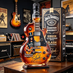 Guitar-Shaped Glass Whiskey Decanter — 2-Bottle Set