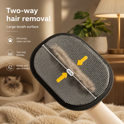 Black pet hair remover glove. Two gloves per set; source product photo.