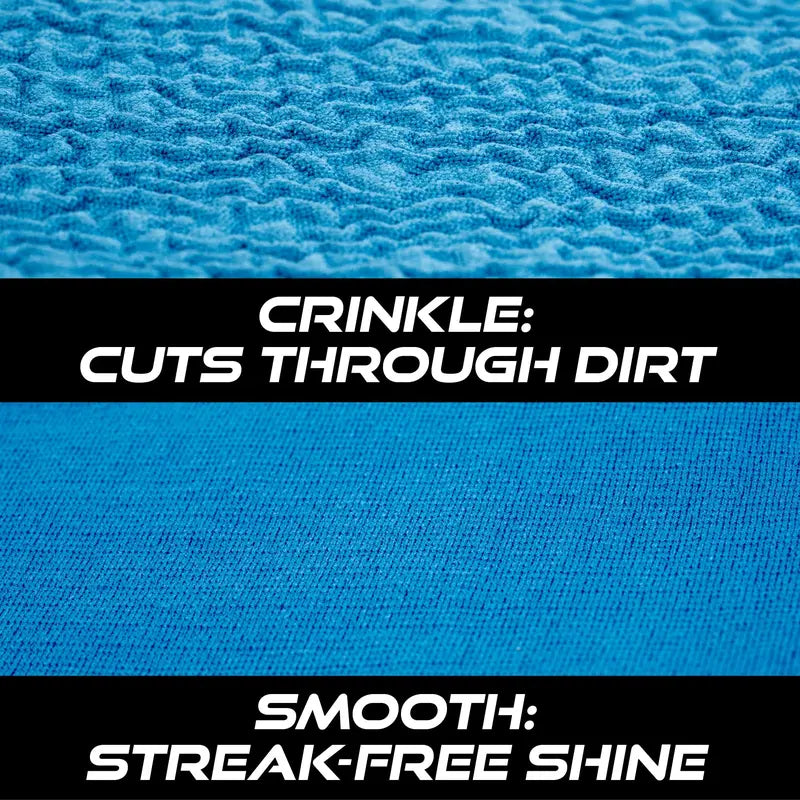 Textured and smooth microfiber weave detail