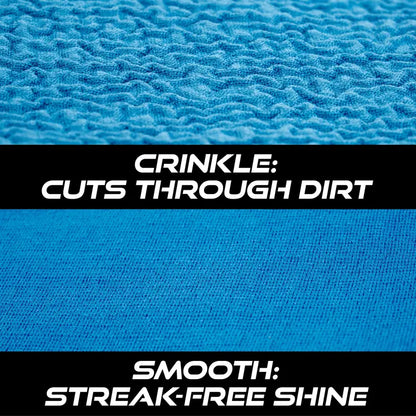 Textured and smooth microfiber weave detail