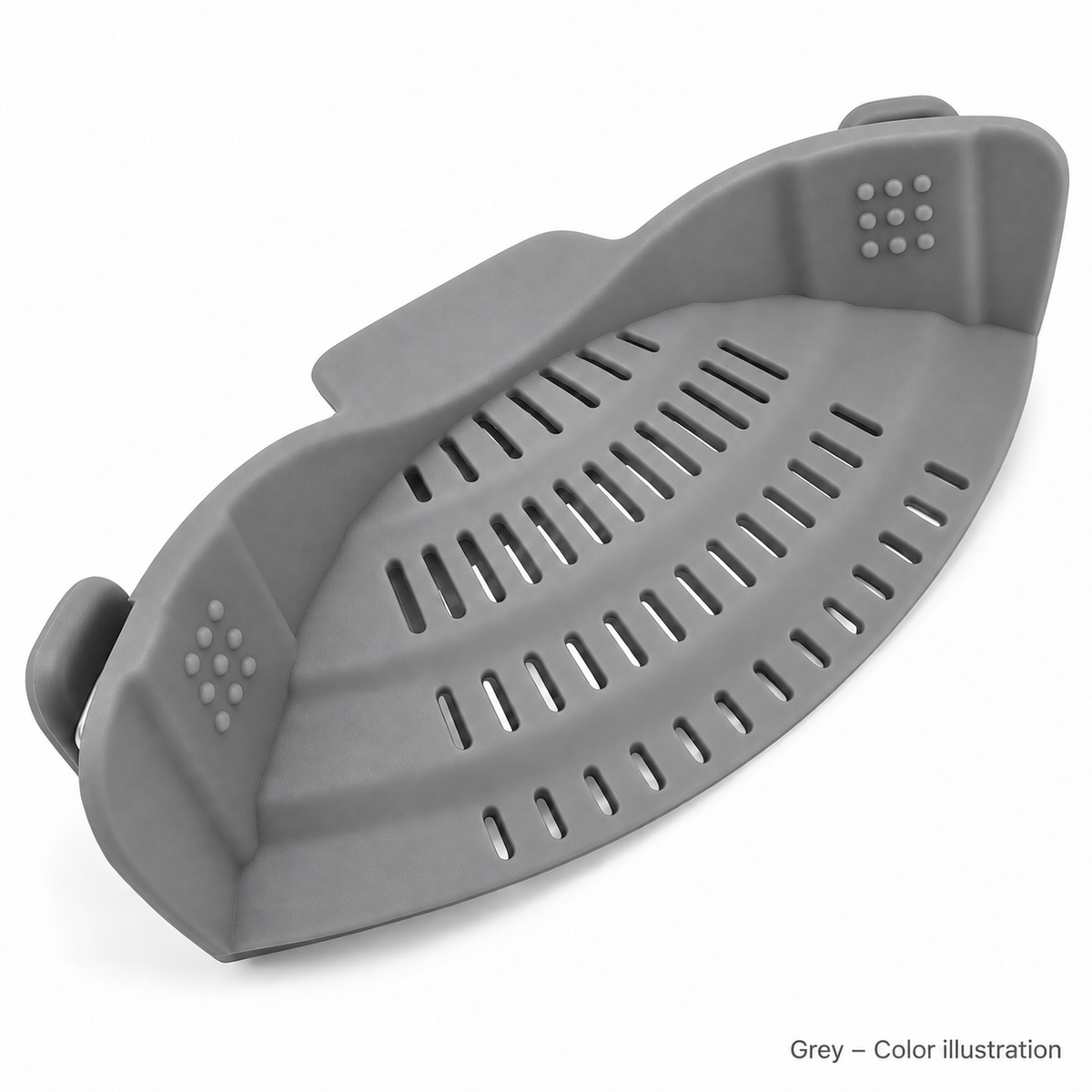 Grey clip-on strainer - color illustration