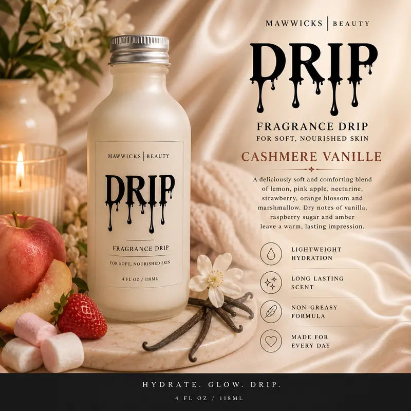Cashmere Vanille Fragrance Drip Body Lotion for Soft Hydrated Skin | Buy 1 Get 1 Free