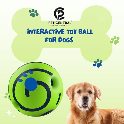 Green 5.5-inch interactive giggle dog ball; original source product photo.
