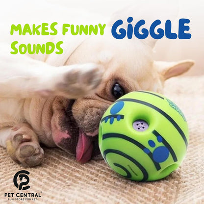 Green 5.5-inch interactive giggle dog ball; original source product photo.