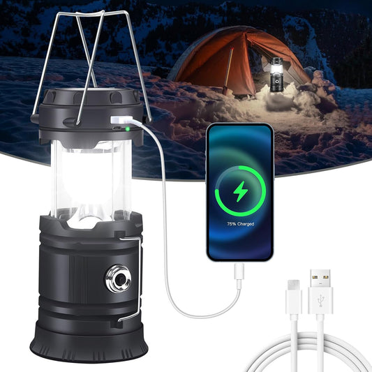 Collapsible LED Camping Lantern & Emergency Phone Charger Power Bank