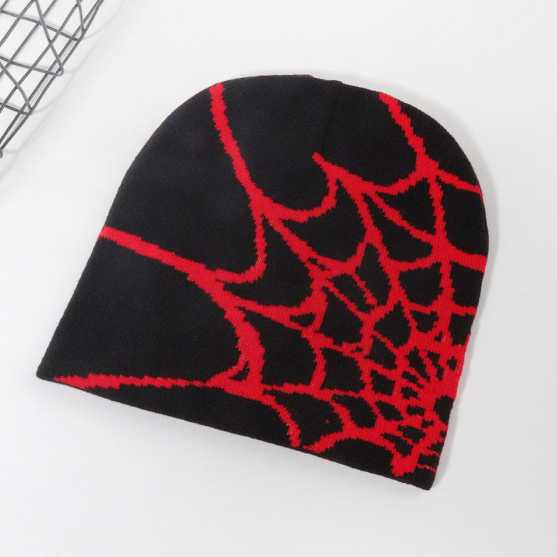 Y2K Gothic Spider Web Jacquard Knitted Beanie | Buy 1 Get 1 Free